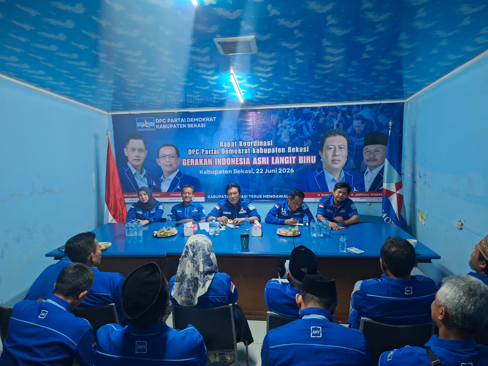 KOORDINASI GERAKAN INDONESIA ASRI LANGIT BIRU, DEMOKRAT KABUPATEN BEKASI SAMBUT HUT KE-25 PARTAI DEMOKRAT
